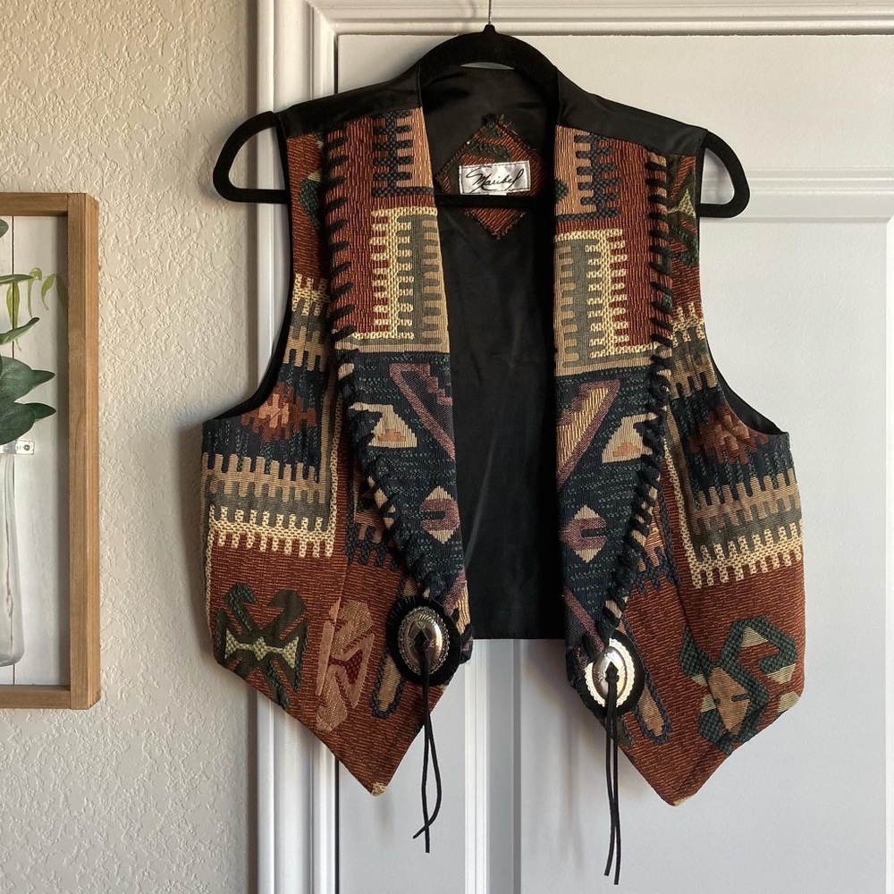 vintage mirabel southwest style boho vest